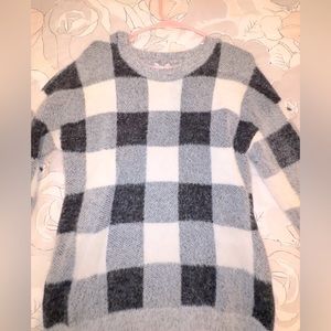 plush soft plaid sweater